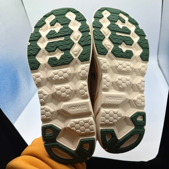 NWT Hoka Clifton L Embroidery UNISEX Shoes Leather Brown Sirrocco Mountain View - Picture 15 of 16